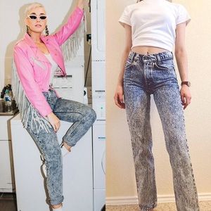 Vintage 80s Levi’s 505 acid wash straight jeans